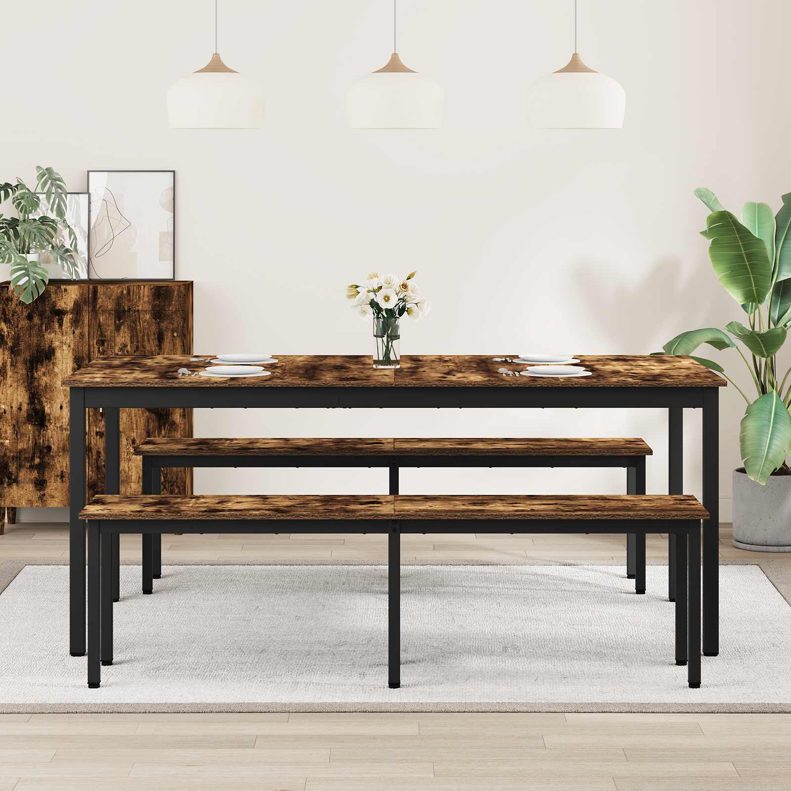 Eettafels 2 pcs 180 x 90 x 75 cm Bewerkt hout is nu te koop bij PeponiXL, paradijselijk wonen!