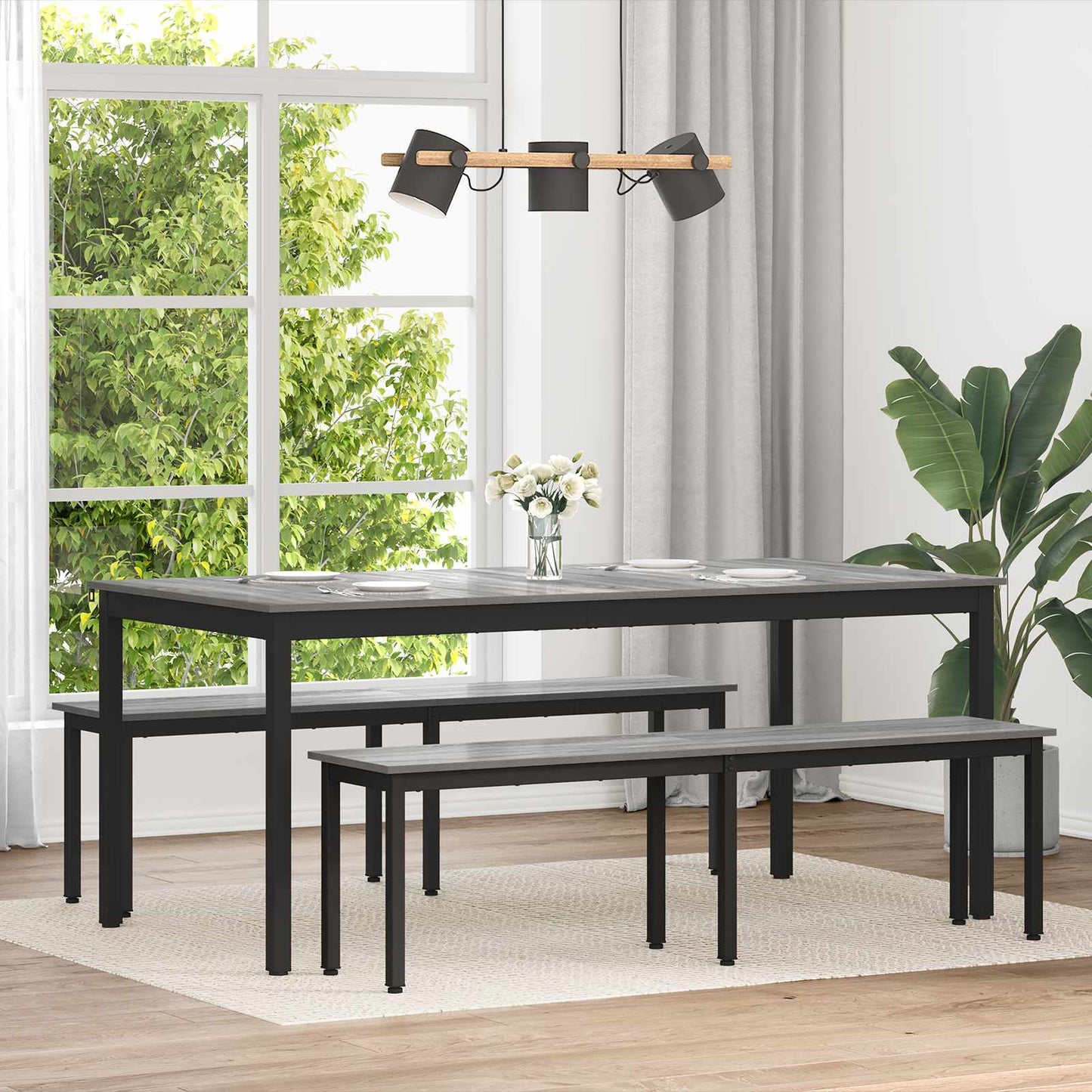Eettafels 2 pcs 180 x 90 x 75 cm Bewerkt hout is nu te koop bij PeponiXL, paradijselijk wonen!