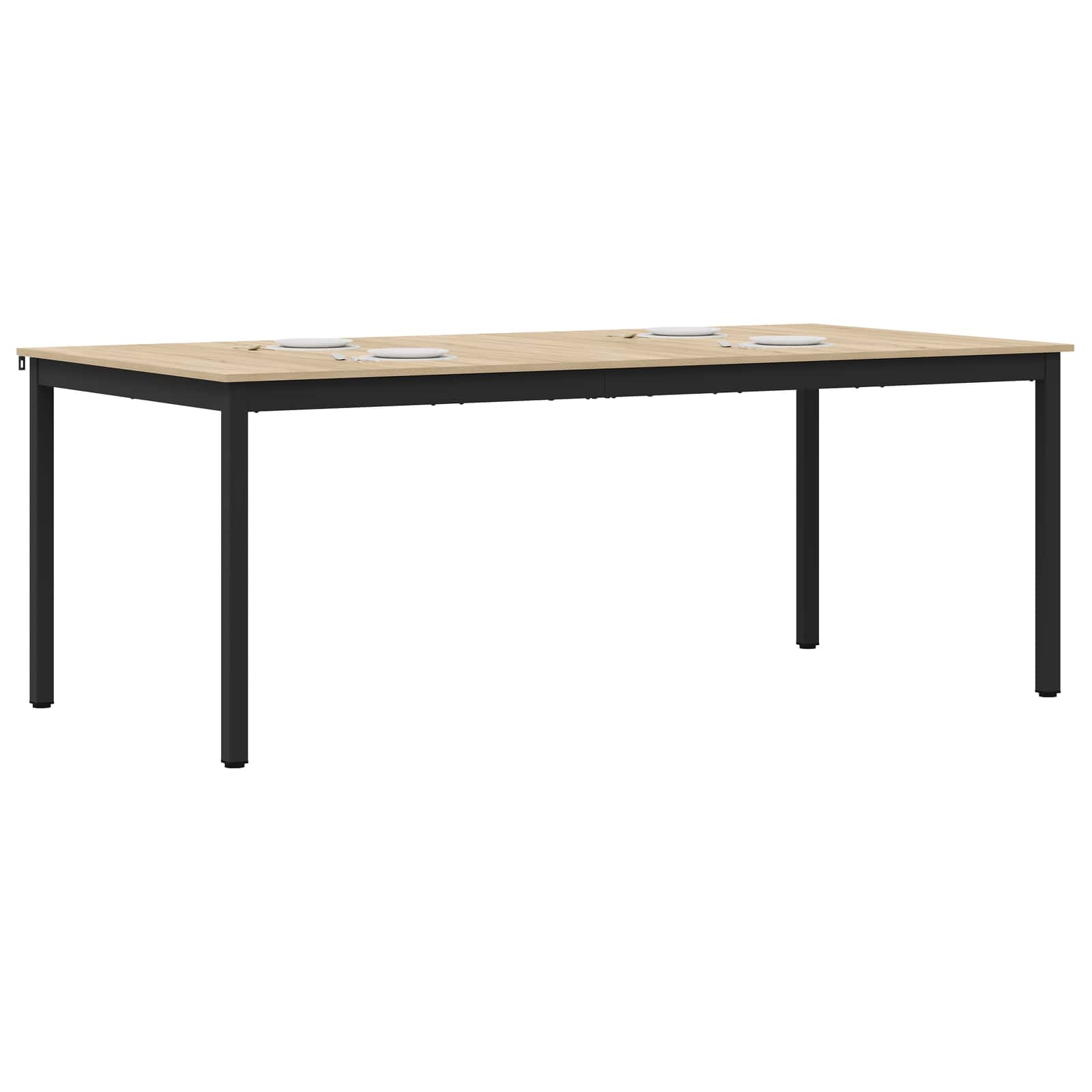 Eettafels 2 pcs 200 x 100 x 75 cm Bewerkt hout is nu te koop bij PeponiXL, paradijselijk wonen!
