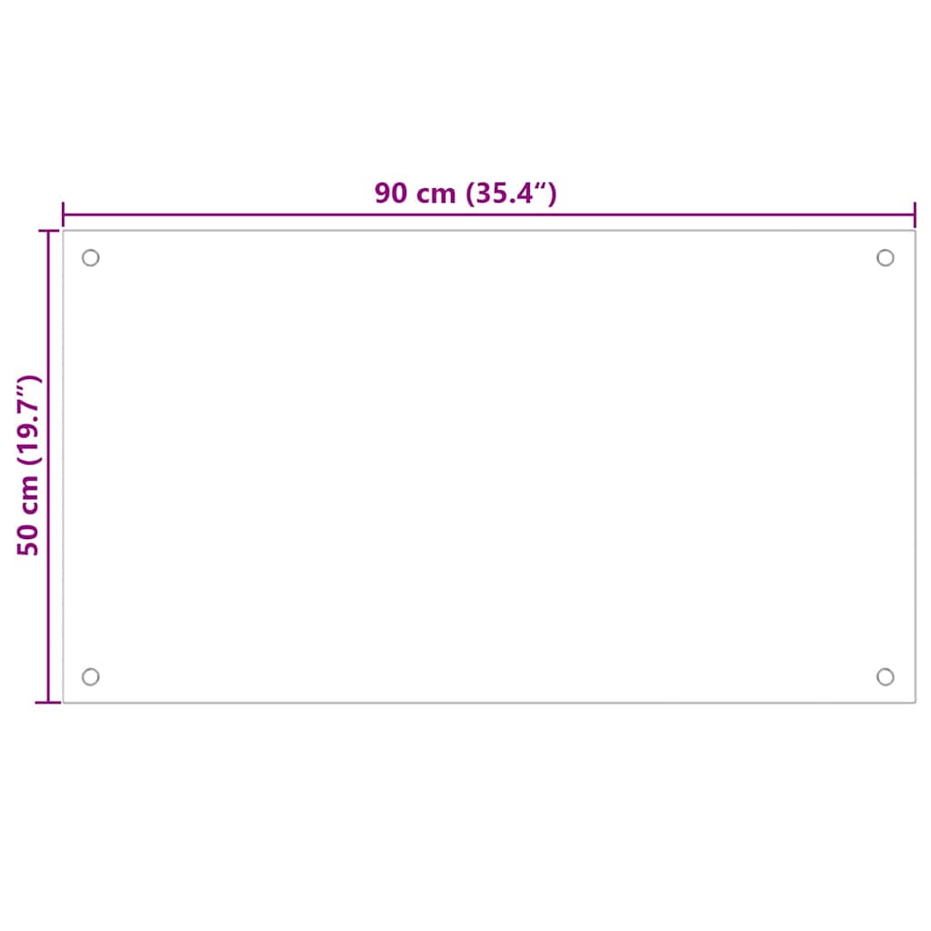 Keukenachterwand 2 pcs Wit 90 x 50 cm gehard glas is nu te koop bij PeponiXL, paradijselijk wonen!