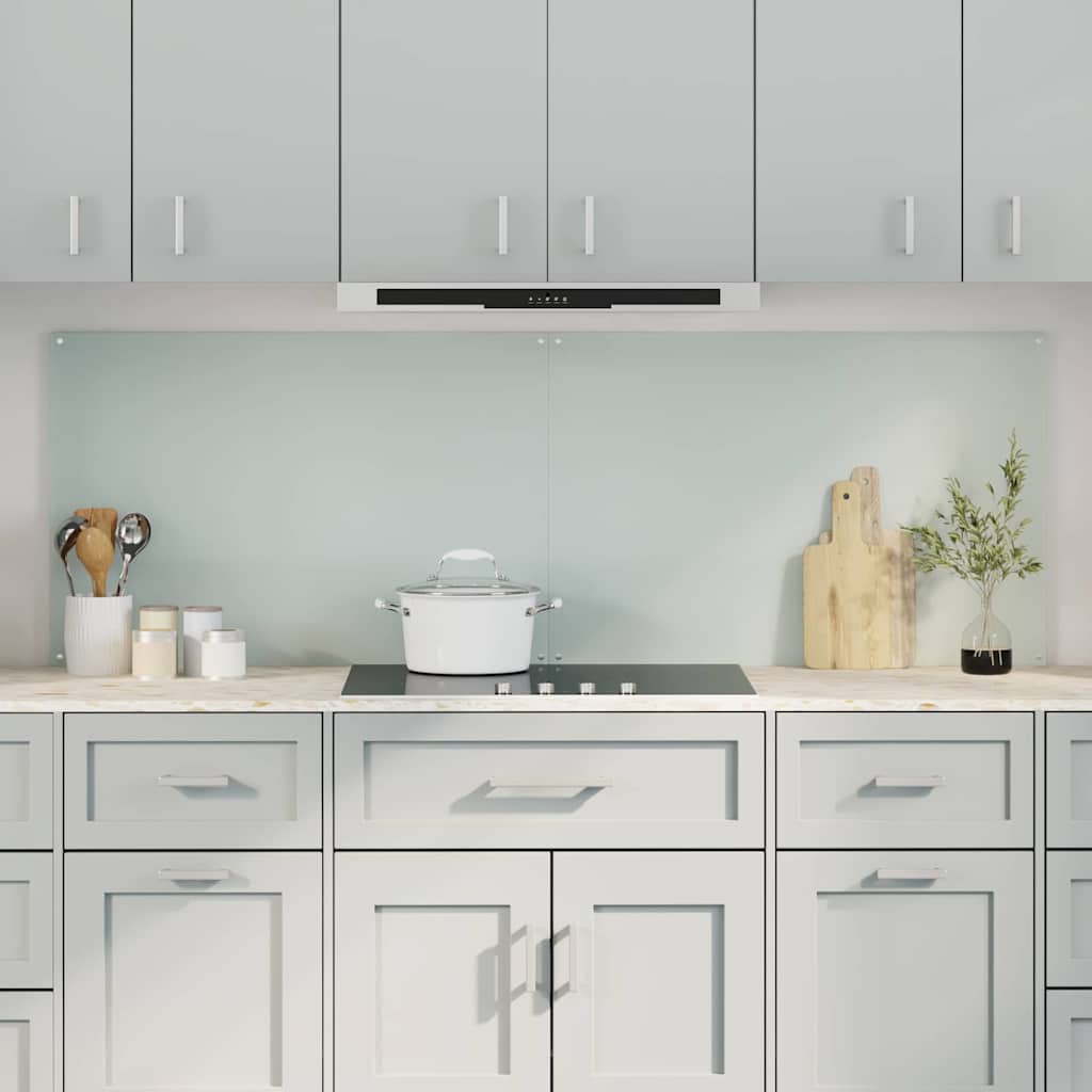 Keukenachterwand 2 pcs Wit 90 x 60 cm gehard glas is nu te koop bij PeponiXL, paradijselijk wonen!