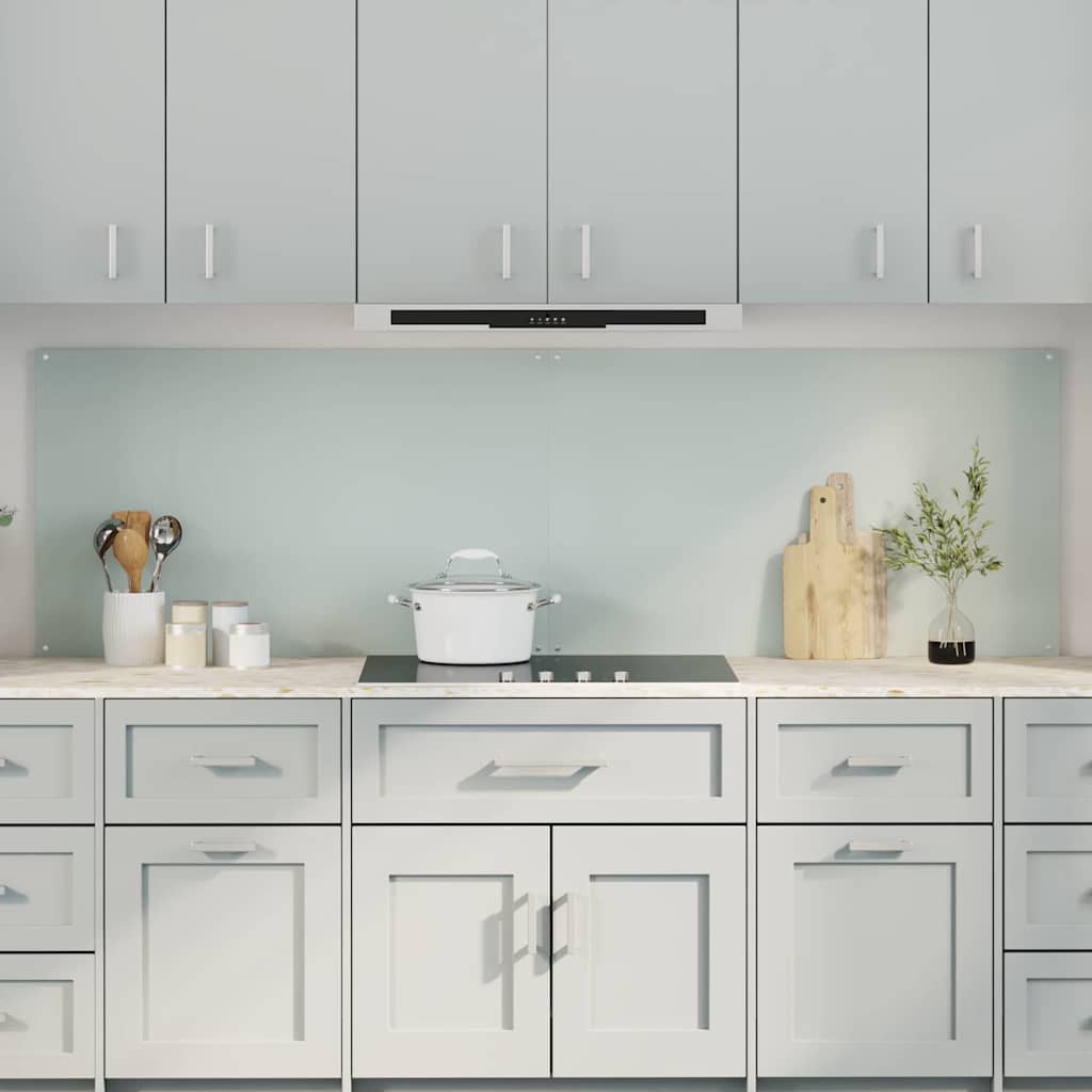 Keukenachterwand 2 pcs Wit 100 x 60 cm gehard glas is nu te koop bij PeponiXL, paradijselijk wonen!
