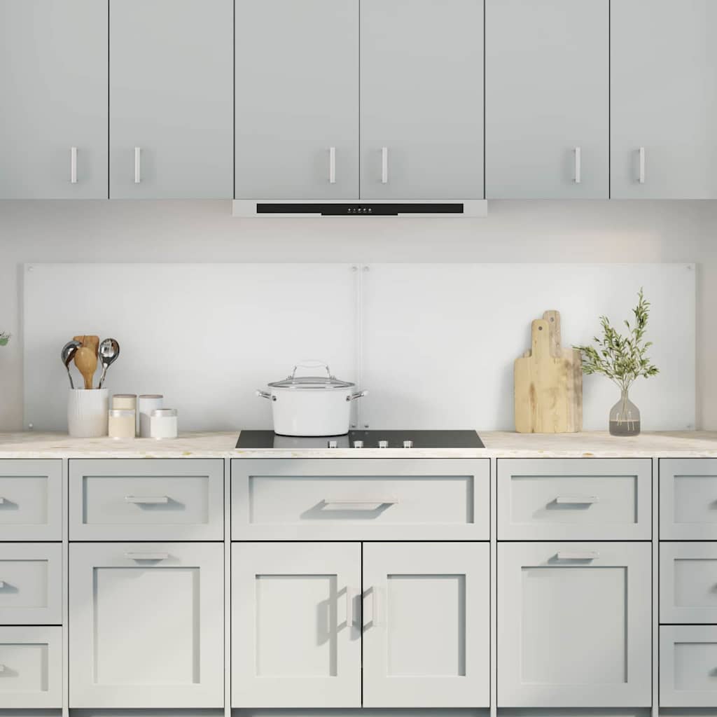 Keuken Spatscherm 2 pcs Doorzichtig 100 x 50 cm gehard glas is nu te koop bij PeponiXL, paradijselijk wonen!