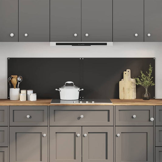 Keukenachterwand 2 pcs Zwart 90 x 50 cm gehard glas is nu te koop bij PeponiXL, paradijselijk wonen!