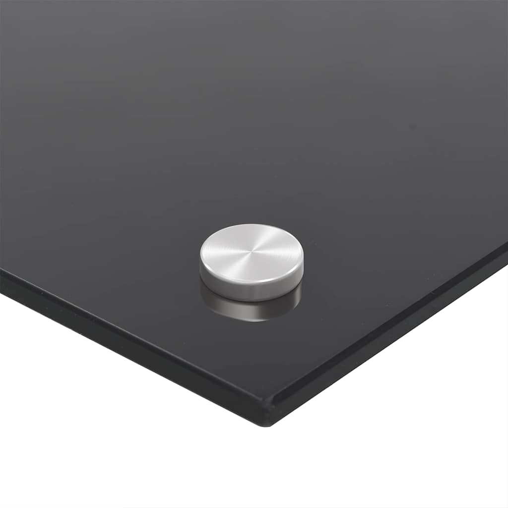 Keukenachterwand 2 pcs Zwart 90 x 60 cm gehard glas is nu te koop bij PeponiXL, paradijselijk wonen!