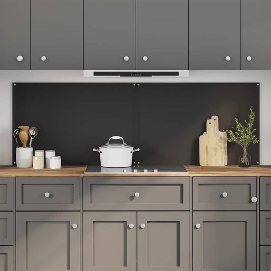 Keukenachterwand 2 pcs Zwart 90 x 60 cm gehard glas is nu te koop bij PeponiXL, paradijselijk wonen!