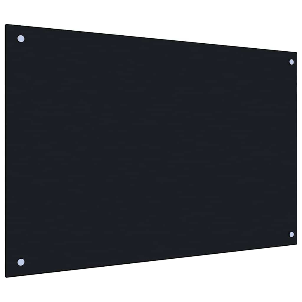 Keukenachterwand 2 pcs Zwart 90 x 60 cm gehard glas is nu te koop bij PeponiXL, paradijselijk wonen!