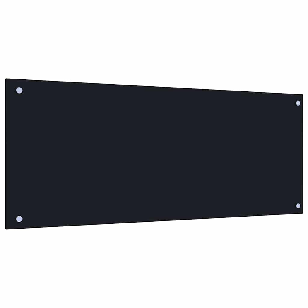 Keukenachterwand 2 pcs Zwart 100 x 40 cm gehard glas is nu te koop bij PeponiXL, paradijselijk wonen!