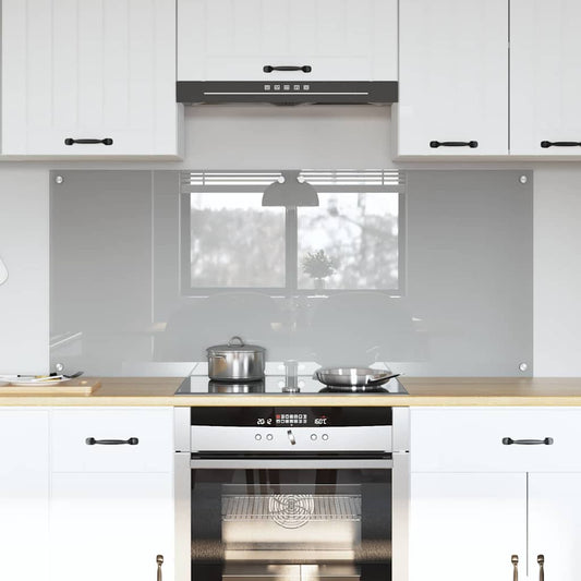 Keukenachterwand 2 pcs Lichtgrijs 70 x 60 cm gehard glas is nu te koop bij PeponiXL, paradijselijk wonen!