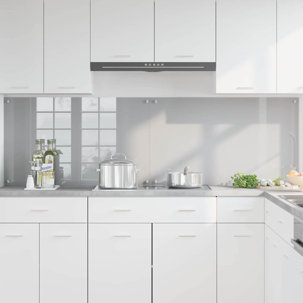 Keukenachterwand 2 pcs Lichtgrijs 100 x 60 cm gehard glas is nu te koop bij PeponiXL, paradijselijk wonen!