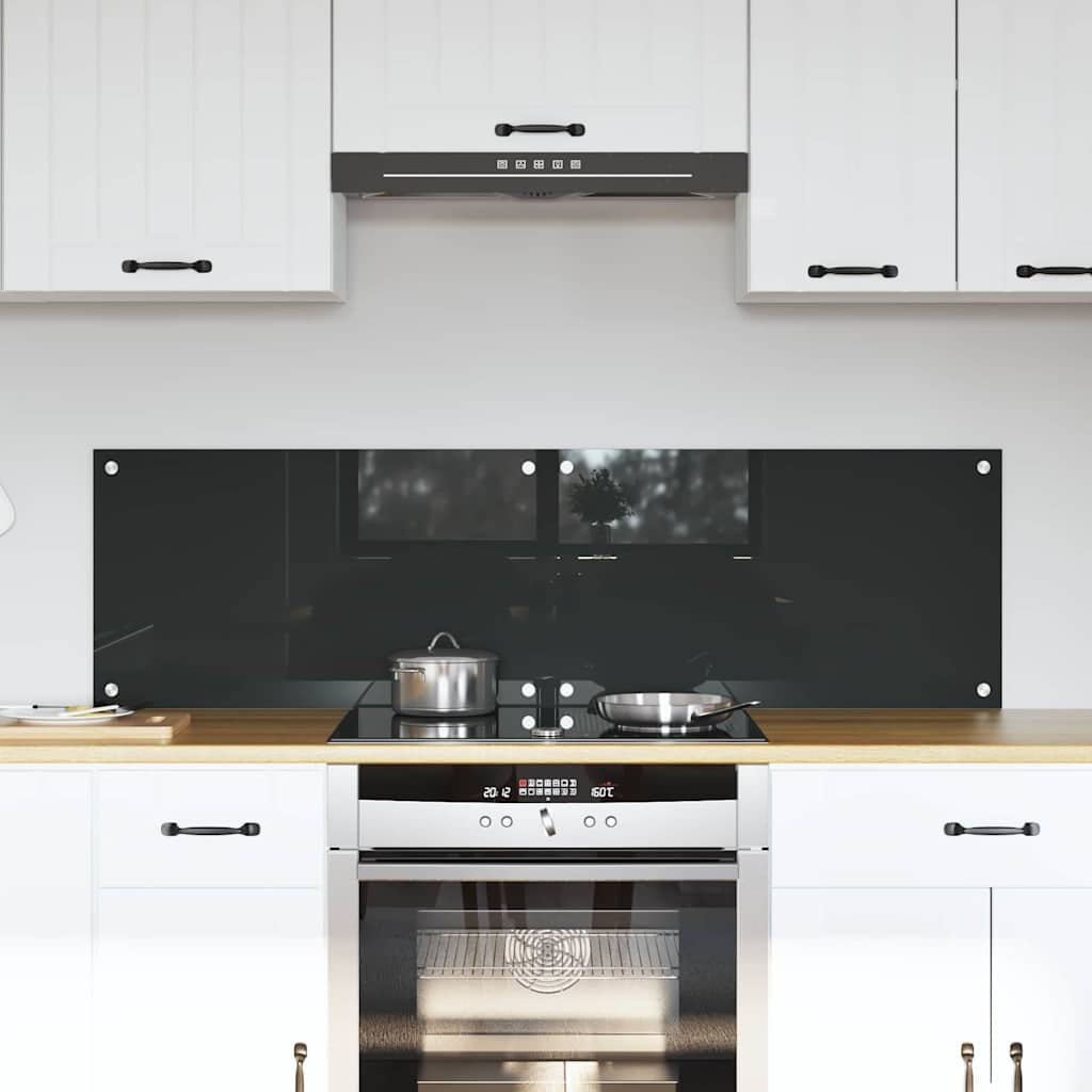 Keukenachterwand 2 pcs Donkergrijs 70 x 40 cm gehard glas is nu te koop bij PeponiXL, paradijselijk wonen!