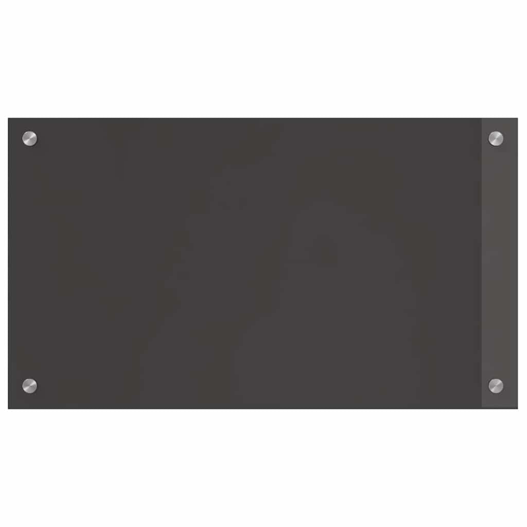 Keukenachterwand 2 pcs Donkergrijs 70 x 40 cm gehard glas is nu te koop bij PeponiXL, paradijselijk wonen!