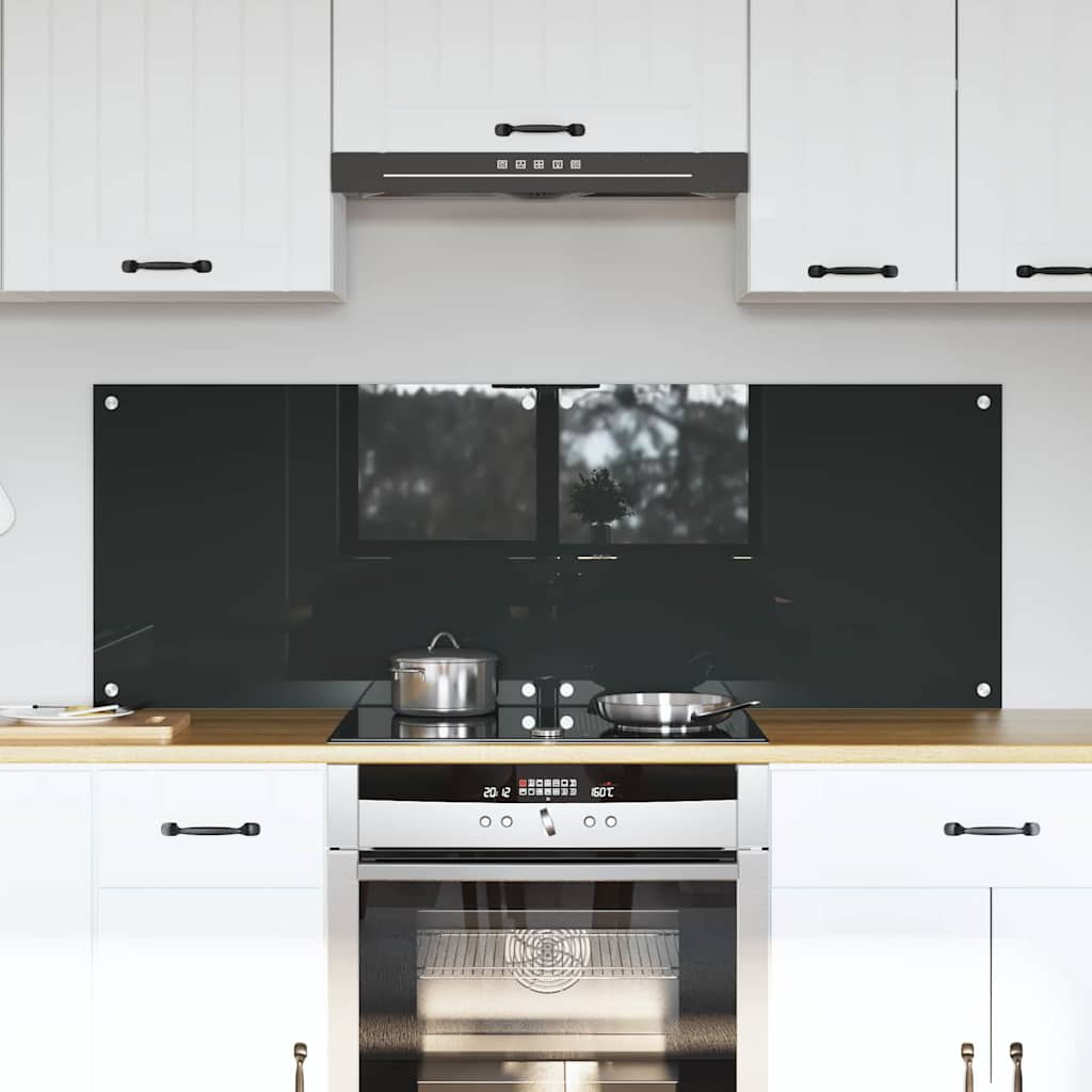 Keukenachterwand 2 pcs Donkergrijs 70 x 50 cm gehard glas is nu te koop bij PeponiXL, paradijselijk wonen!