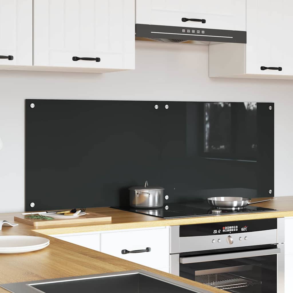 Keukenachterwand 2 pcs Donkergrijs 70 x 50 cm gehard glas is nu te koop bij PeponiXL, paradijselijk wonen!