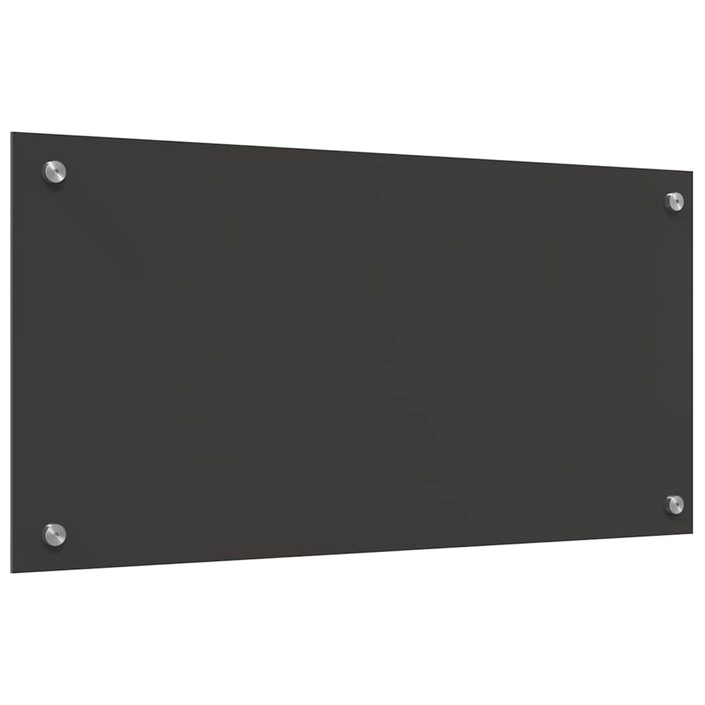 Keukenachterwand 2 pcs Donkergrijs 80 x 40 cm gehard glas is nu te koop bij PeponiXL, paradijselijk wonen!