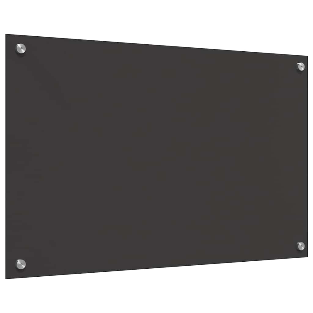Keuken Achterwand 2 pcs Donkergrijs 80 x 50 cm gehard glas is nu te koop bij PeponiXL, paradijselijk wonen!