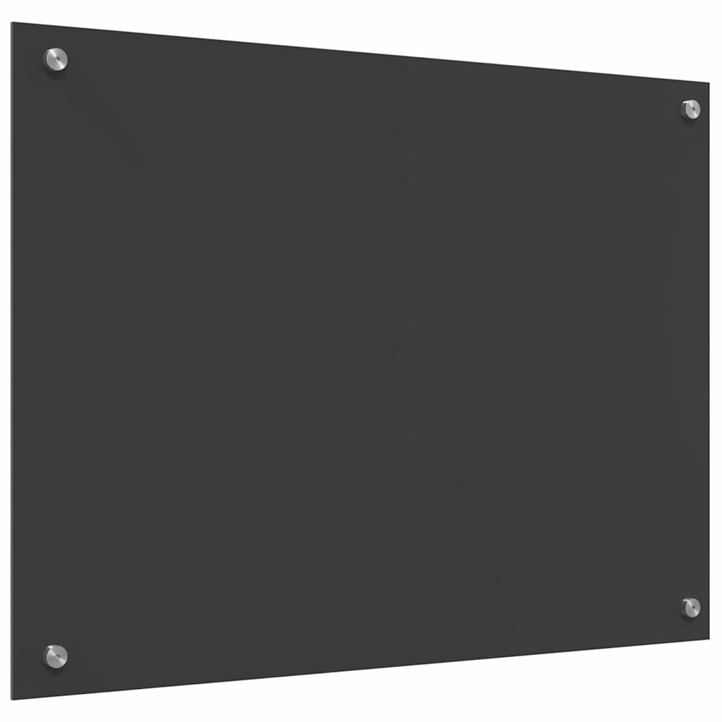 Keukenachterwand 2 pcs Donkergrijs 80 x 60 cm gehard glas is nu te koop bij PeponiXL, paradijselijk wonen!