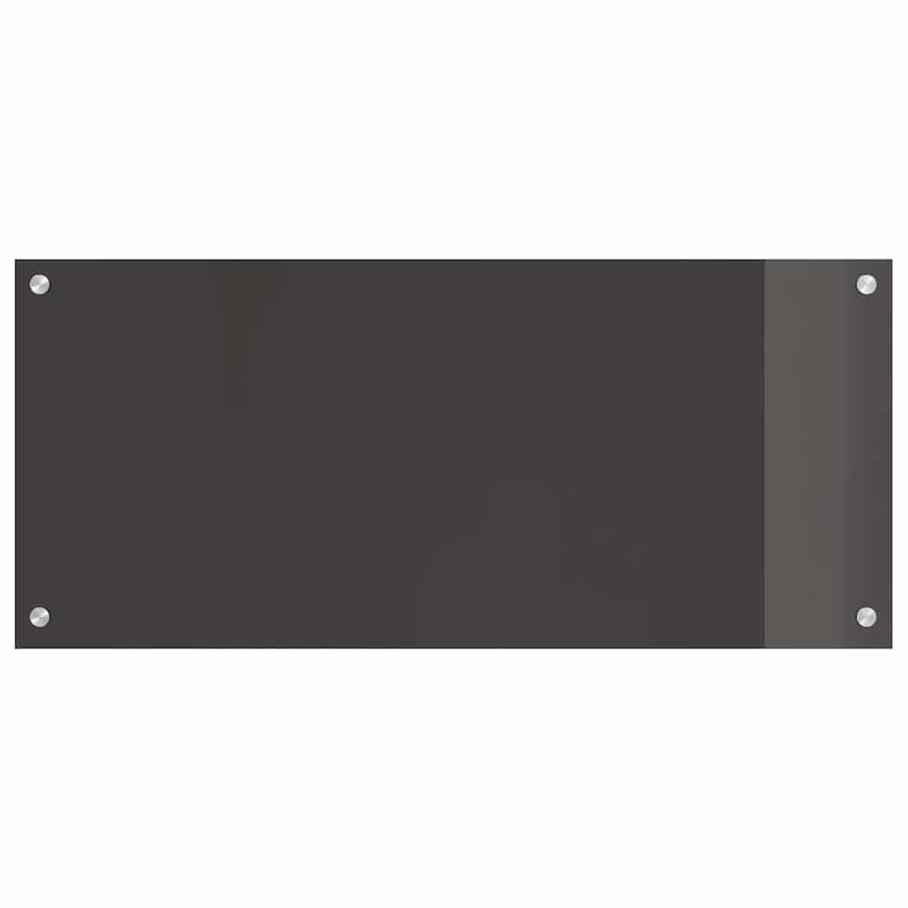 Keukenachterwand 2 pcs Donkergrijs 90 x 40 cm gehard glas is nu te koop bij PeponiXL, paradijselijk wonen!