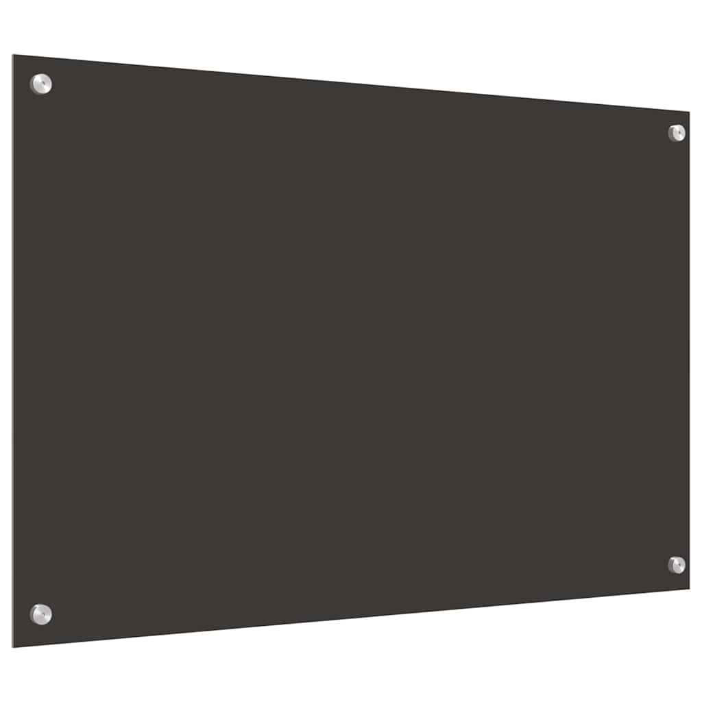 Keukenachterwand 2 pcs Donkergrijs 90 x 60 cm gehard glas is nu te koop bij PeponiXL, paradijselijk wonen!