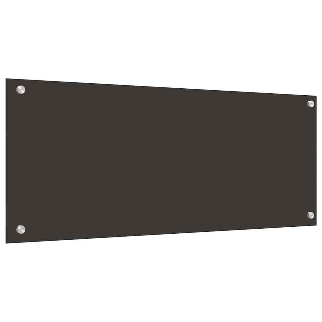 Keukenachterwand 2 pcs Donkergrijs 100 x 40 cm gehard glas is nu te koop bij PeponiXL, paradijselijk wonen!