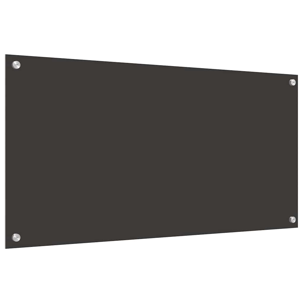 Keukenachterwand 2 pcs Donkergrijs 100 x 50 cm gehard glas is nu te koop bij PeponiXL, paradijselijk wonen!