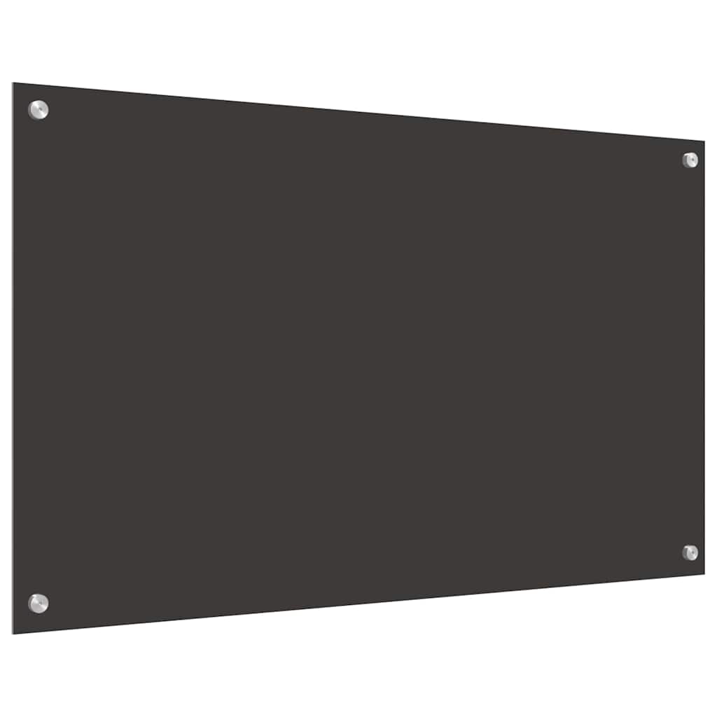 Keukenachterwand 2 pcs Donkergrijs 100 x 60 cm gehard glas is nu te koop bij PeponiXL, paradijselijk wonen!