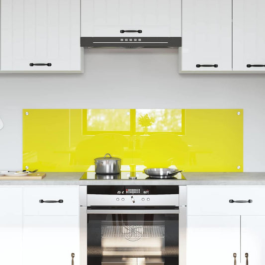 Keuken Achterwand 2 pcs Geel 70 x 40 cm gehard glas is nu te koop bij PeponiXL, paradijselijk wonen!