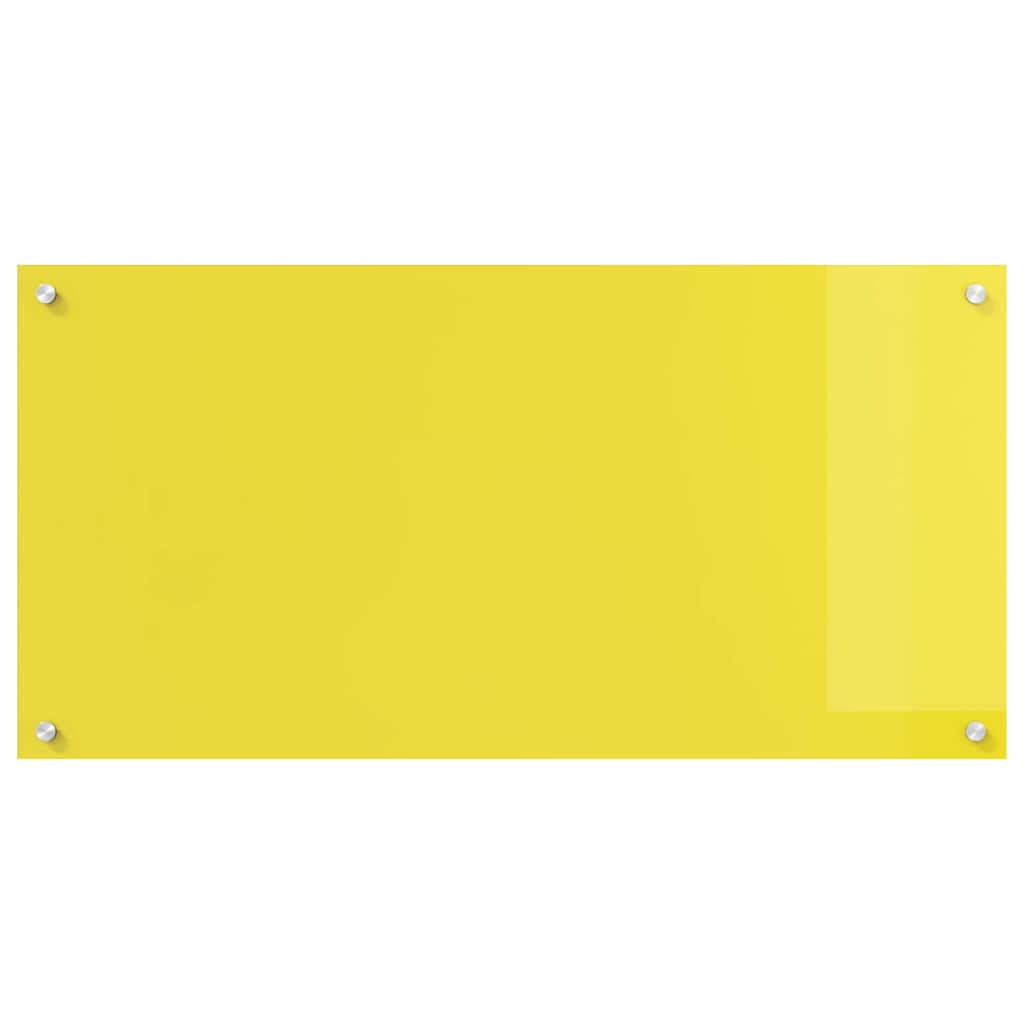 Keuken Achterwand 2 pcs Geel 100 x 50 cm gehard glas is nu te koop bij PeponiXL, paradijselijk wonen!