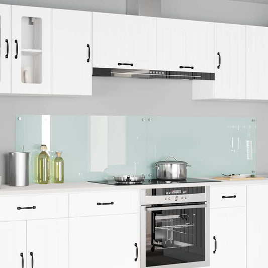 Keukenachterwand 2 pcs Wit 110 x 50 cm gehard glas is nu te koop bij PeponiXL, paradijselijk wonen!