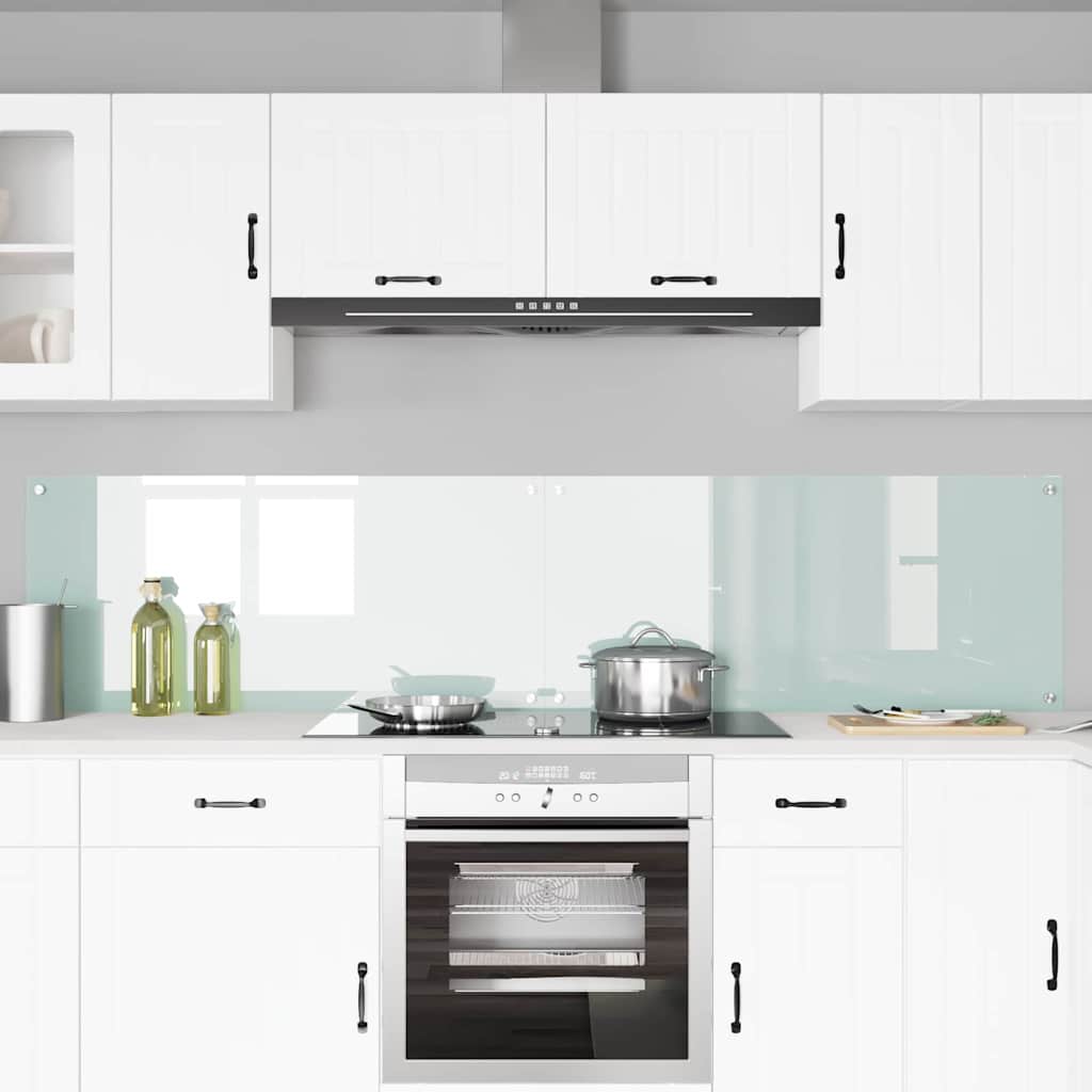 Keukenachterwand 2 pcs Wit 110 x 50 cm gehard glas is nu te koop bij PeponiXL, paradijselijk wonen!