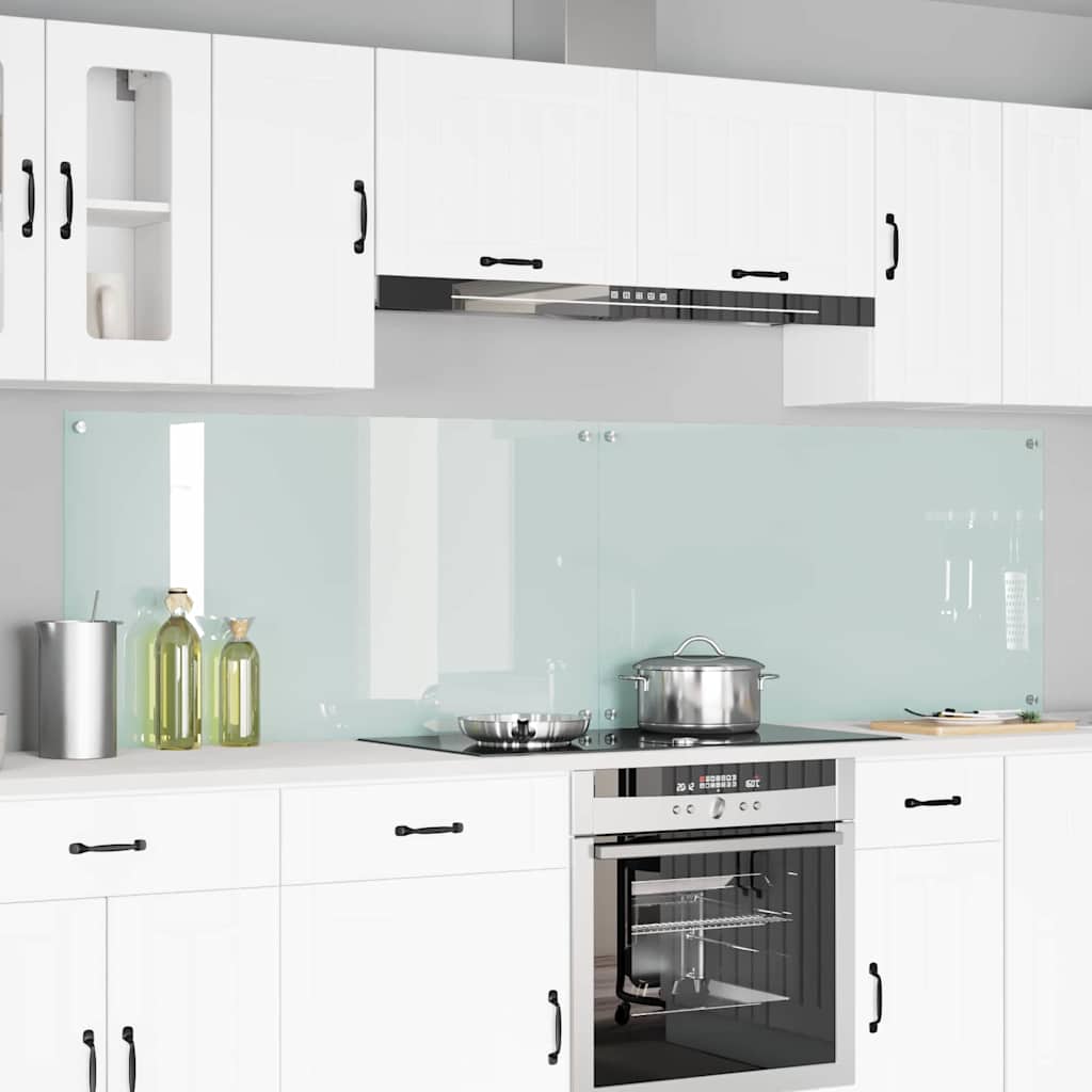 Keukenachterwand 2 pcs Wit 110 x 60 cm gehard glas is nu te koop bij PeponiXL, paradijselijk wonen!