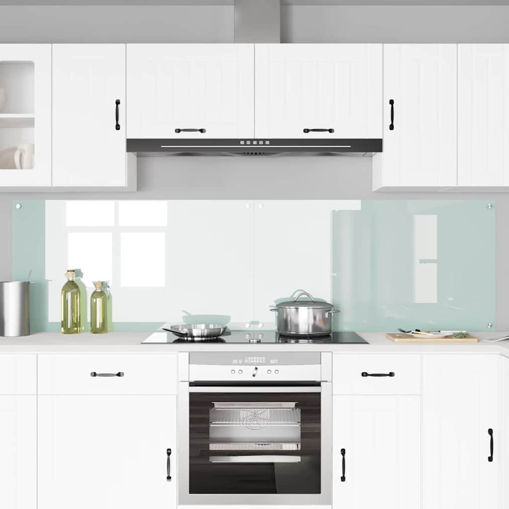 Keukenachterwand 2 pcs Wit 110 x 60 cm gehard glas is nu te koop bij PeponiXL, paradijselijk wonen!