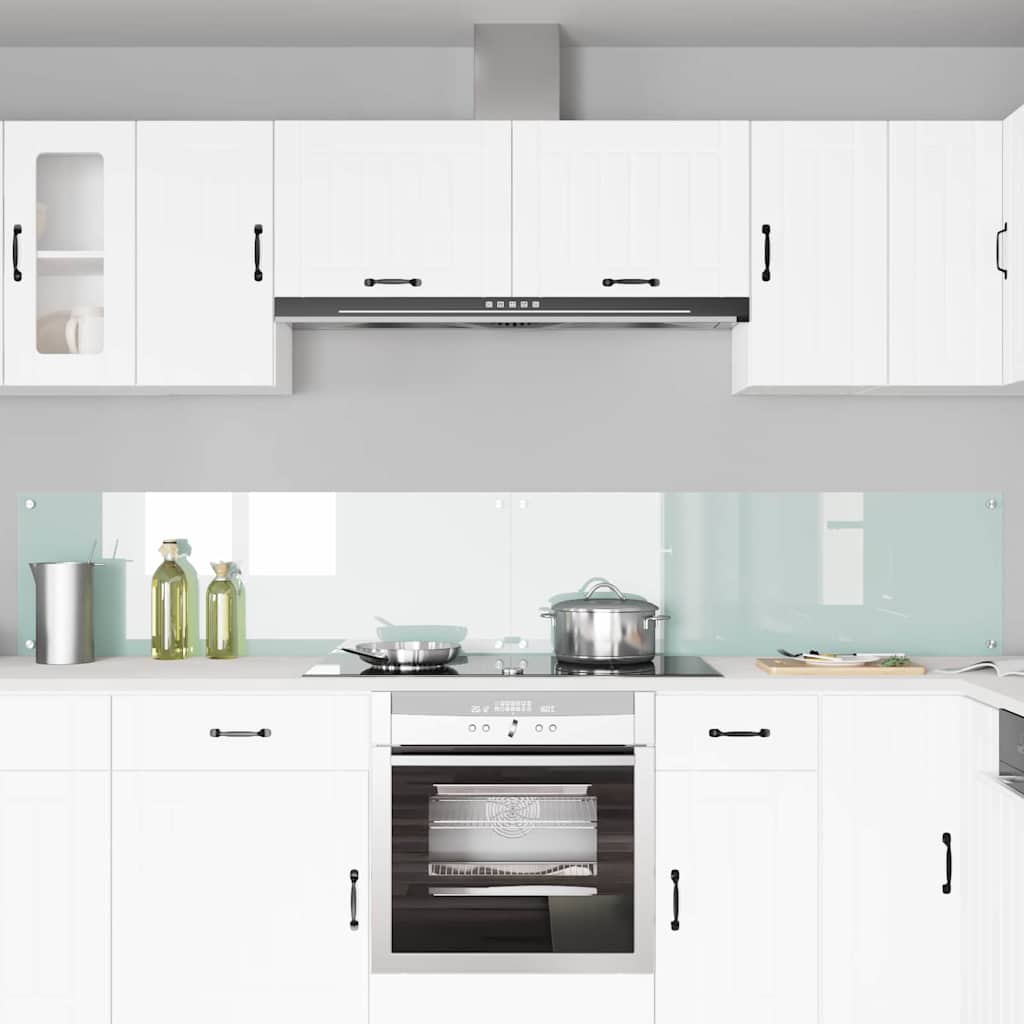 Keukenachterwand 2 pcs Wit 120 x 40 cm gehard glas is nu te koop bij PeponiXL, paradijselijk wonen!
