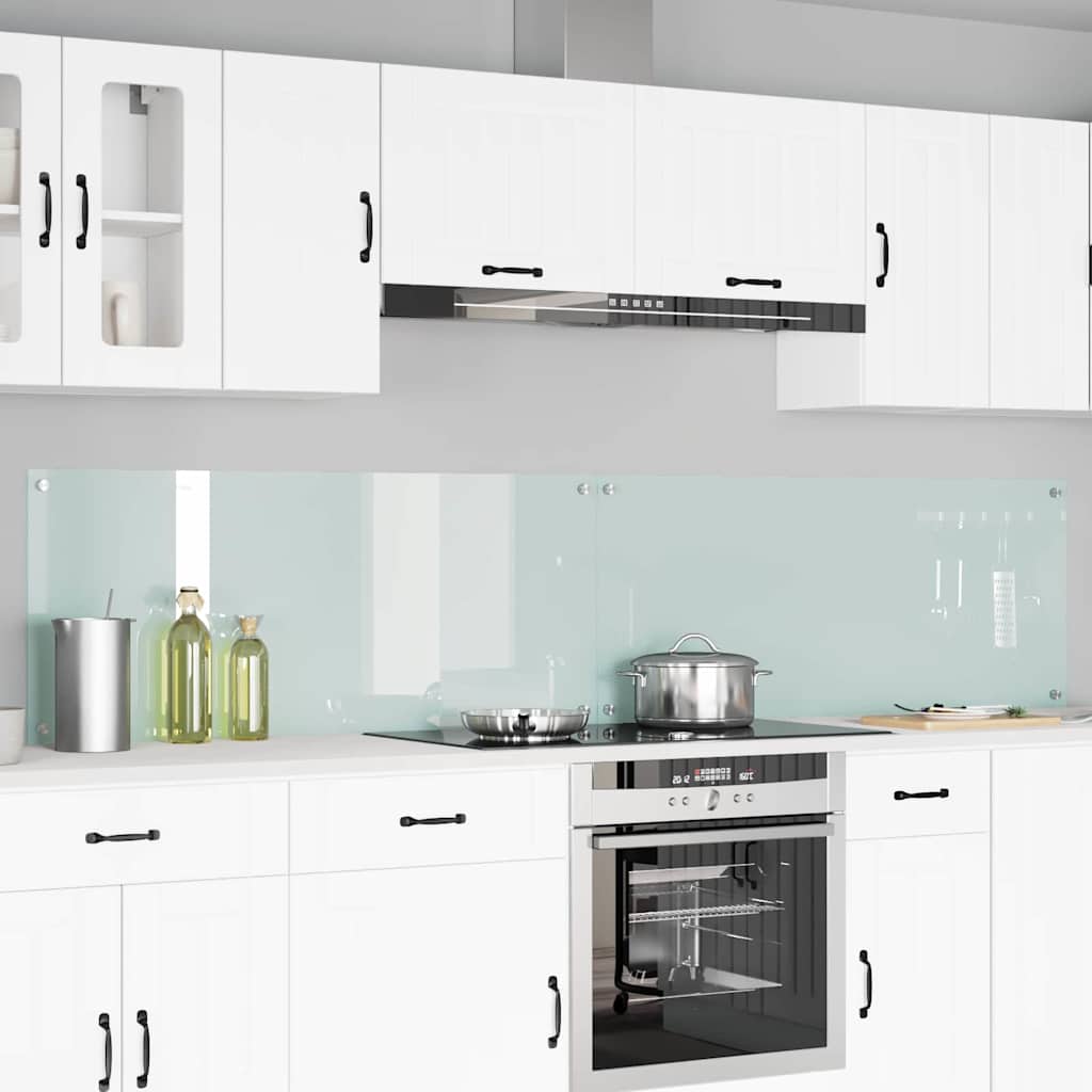 Keukenachterwand 2 pcs Wit 120 x 50 cm gehard glas is nu te koop bij PeponiXL, paradijselijk wonen!