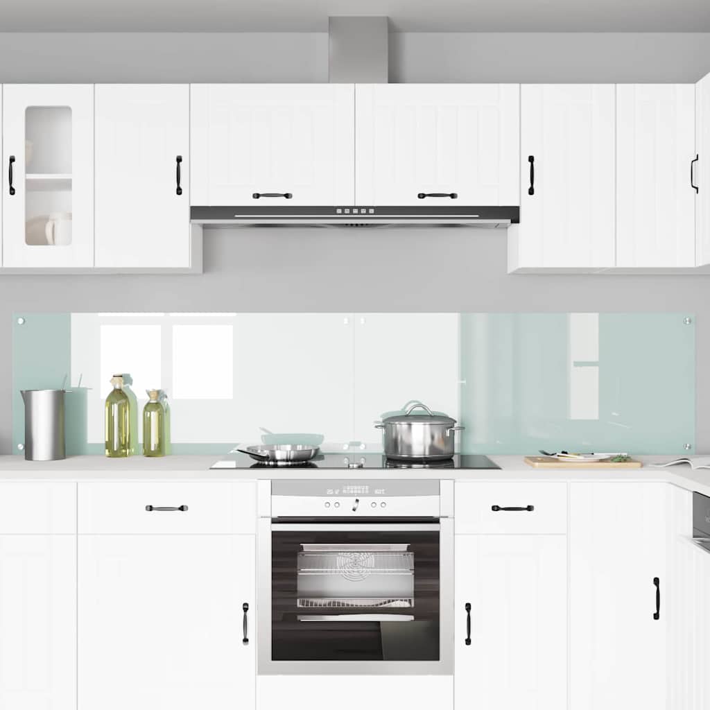 Keukenachterwand 2 pcs Wit 120 x 50 cm gehard glas is nu te koop bij PeponiXL, paradijselijk wonen!