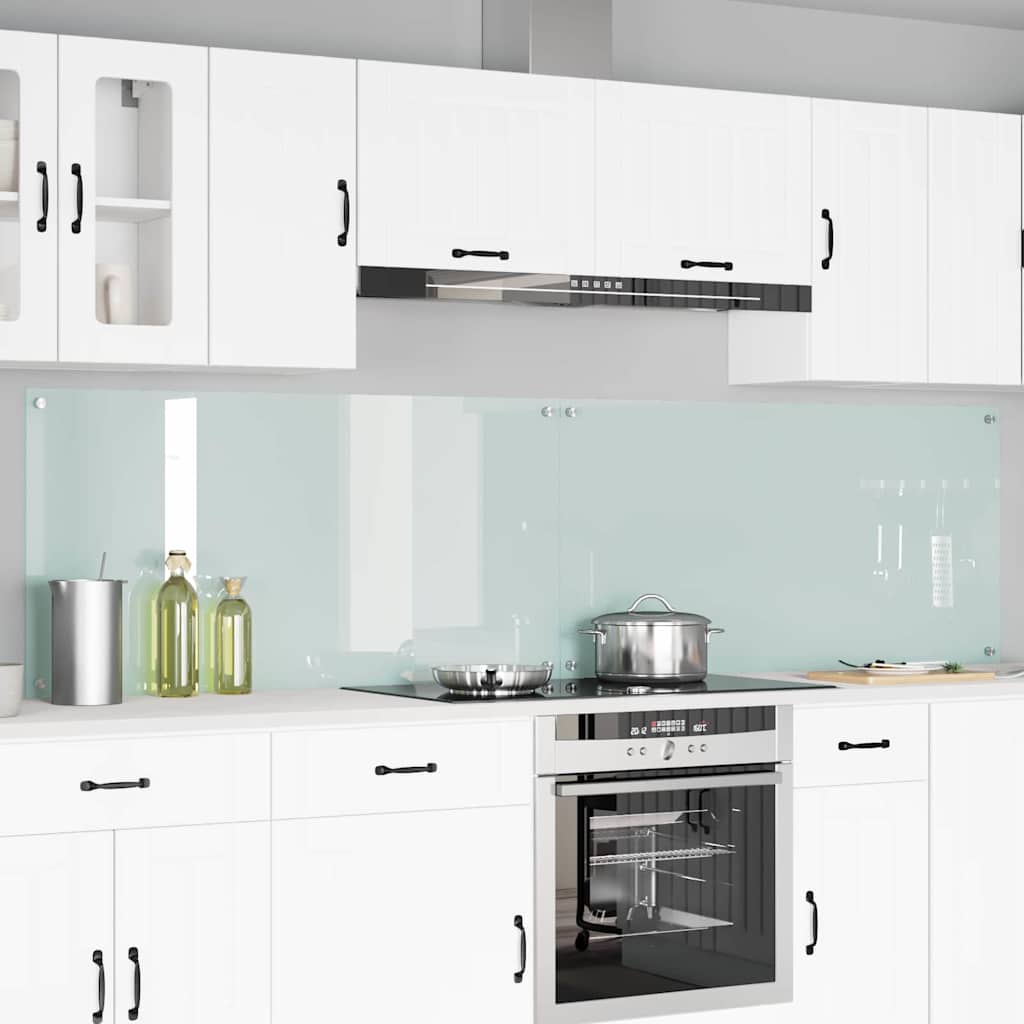 Keukenachterwand 2 pcs Wit 120 x 60 cm gehard glas is nu te koop bij PeponiXL, paradijselijk wonen!