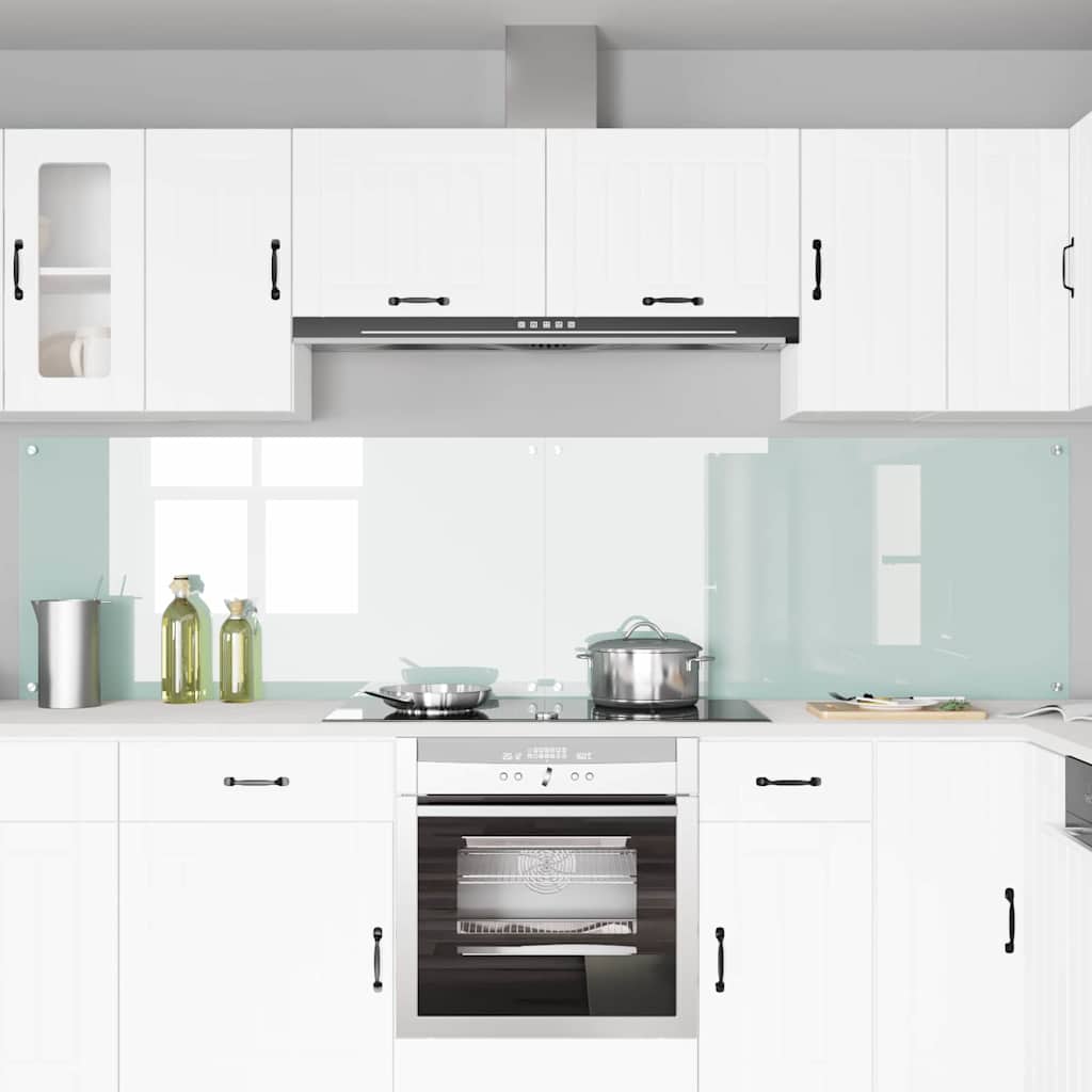 Keukenachterwand 2 pcs Wit 120 x 60 cm gehard glas is nu te koop bij PeponiXL, paradijselijk wonen!