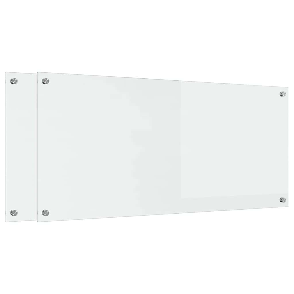 Keukenachterwand 2 pcs Doorzichtig 110 x 50 cm gehard glas is nu te koop bij PeponiXL, paradijselijk wonen!