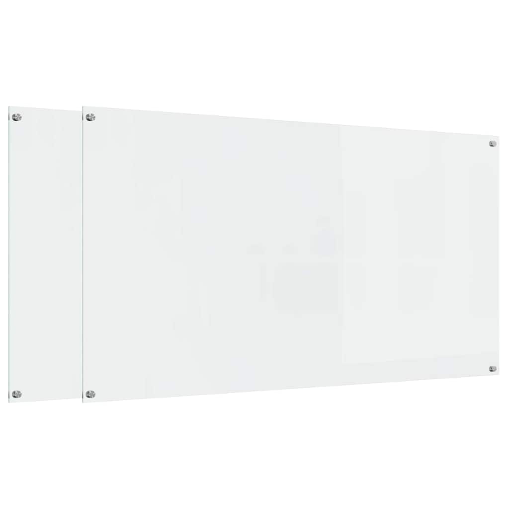 Keukenachterwand 2 pcs Doorzichtig 110 x 60 cm gehard glas is nu te koop bij PeponiXL, paradijselijk wonen!