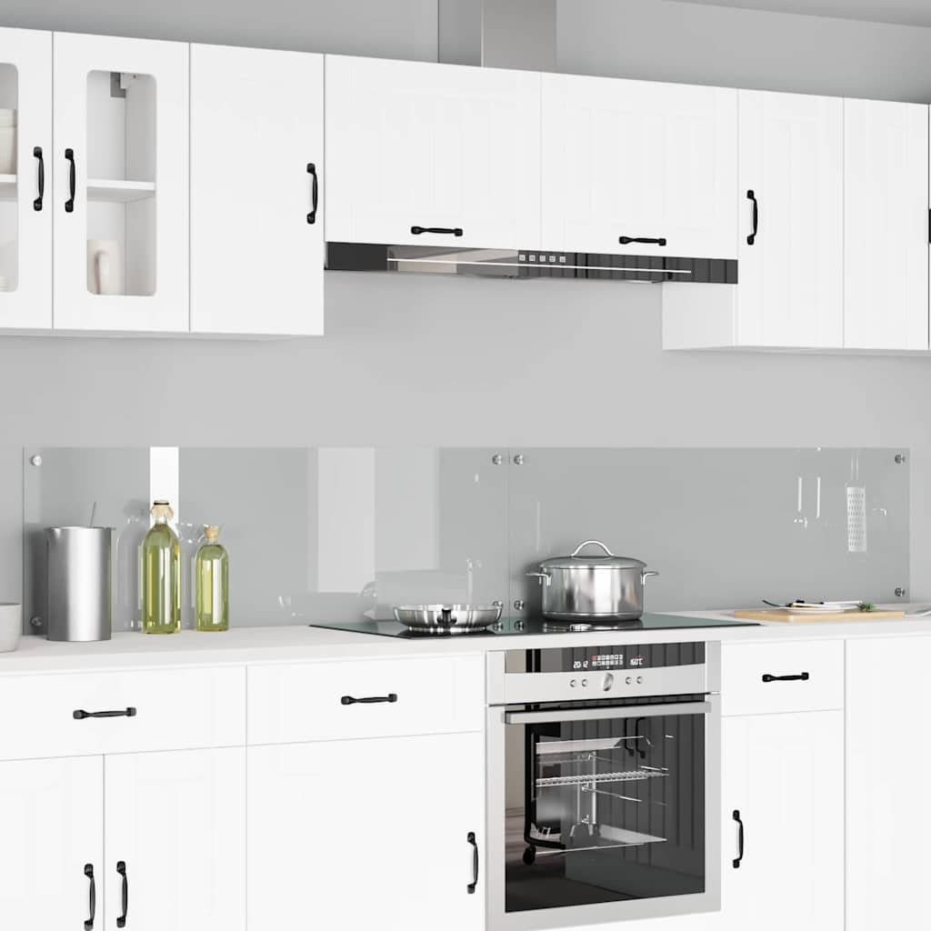 Keukenachterwand 2 pcs Doorzichtig 120 x 40 cm gehard glas is nu te koop bij PeponiXL, paradijselijk wonen!