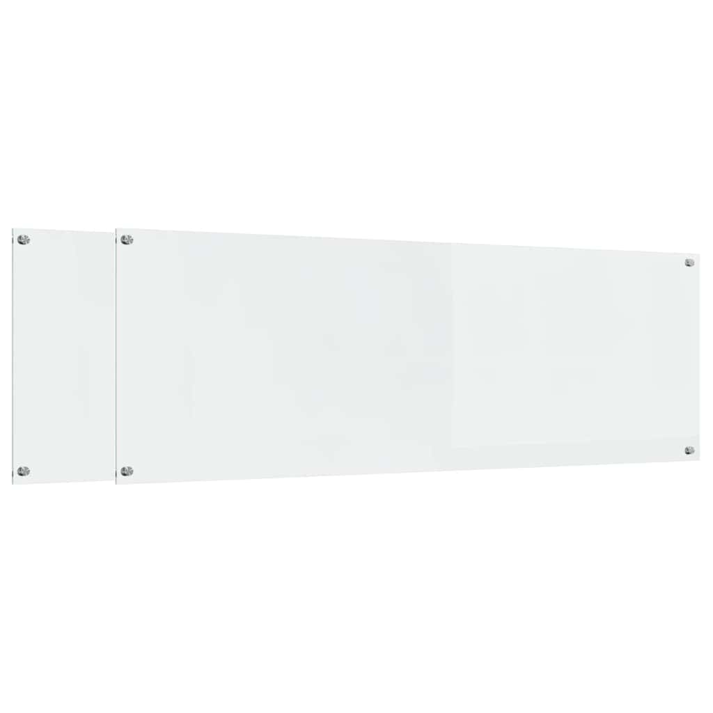 Keukenachterwand 2 pcs Doorzichtig 120 x 40 cm gehard glas is nu te koop bij PeponiXL, paradijselijk wonen!