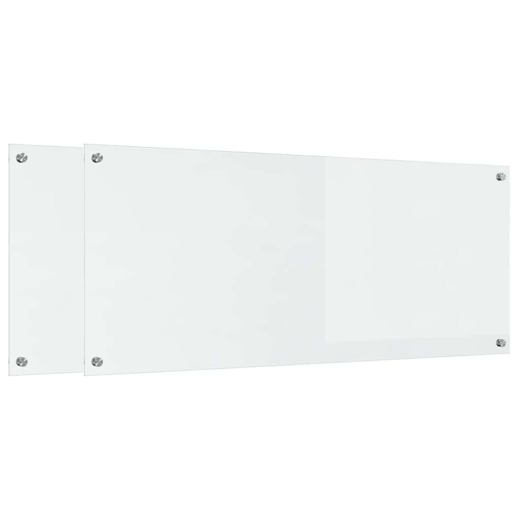 Keukenachterwand 2 pcs Doorzichtig 120 x 50 cm gehard glas is nu te koop bij PeponiXL, paradijselijk wonen!