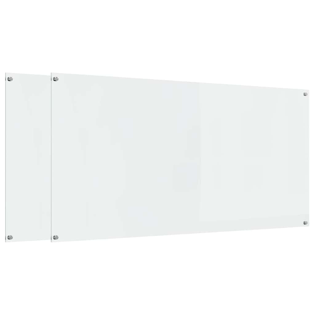 Keukenachterwand 2 pcs Doorzichtig 120 x 60 cm gehard glas is nu te koop bij PeponiXL, paradijselijk wonen!
