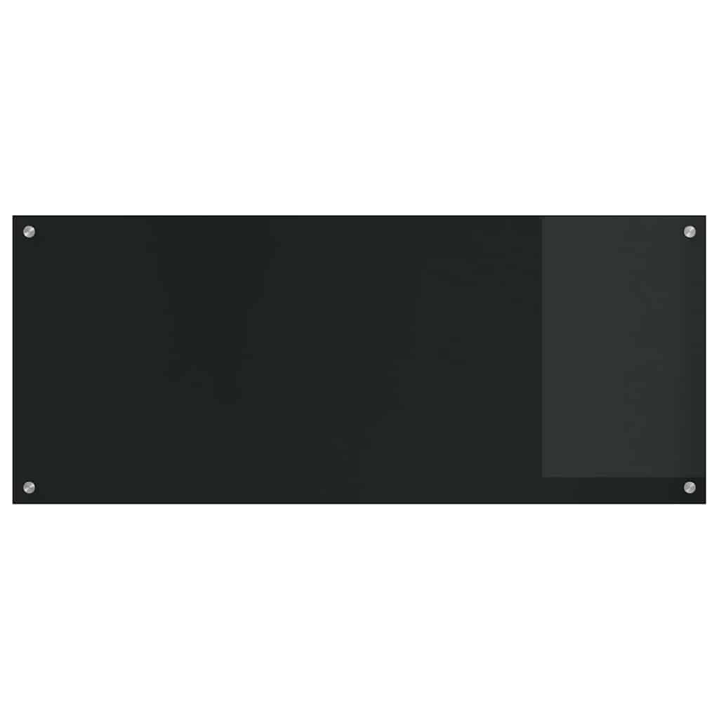 Keukenachterwand 2 pcs Zwart 120 x 50 cm gehard glas is nu te koop bij PeponiXL, paradijselijk wonen!