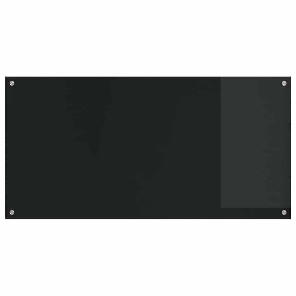 Keukenachterwand 2 pcs Zwart 120 x 60 cm gehard glas is nu te koop bij PeponiXL, paradijselijk wonen!
