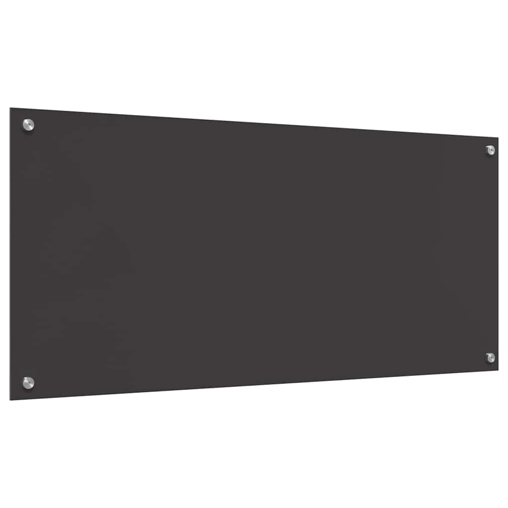 Keuken Achterwand 2 pcs Donkergrijs 110 x 50 cm gehard glas is nu te koop bij PeponiXL, paradijselijk wonen!