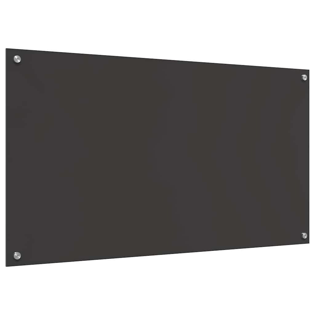 Keukenachterwand 2 pcs Donkergrijs 110 x 60 cm gehard glas is nu te koop bij PeponiXL, paradijselijk wonen!