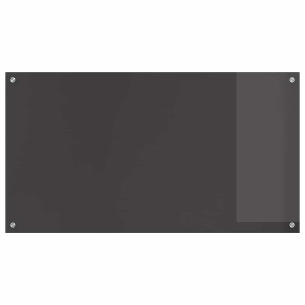 Keukenachterwand 2 pcs Donkergrijs 110 x 60 cm gehard glas is nu te koop bij PeponiXL, paradijselijk wonen!