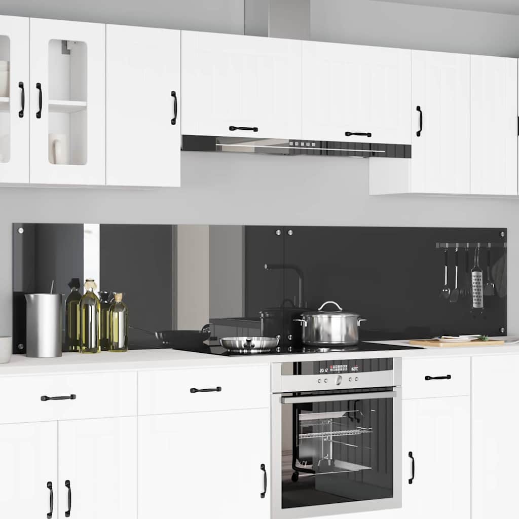 Keukenachterwand 2 pcs Donkergrijs 120 x 50 cm gehard glas is nu te koop bij PeponiXL, paradijselijk wonen!