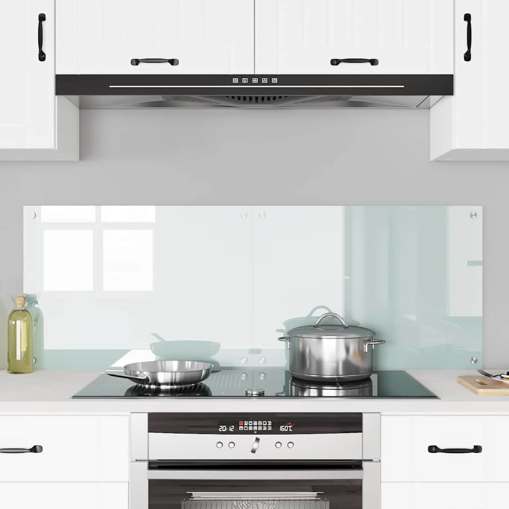 Keukenachterwand 2 pcs Wit 70 x 50 cm gehard glas is nu te koop bij PeponiXL, paradijselijk wonen!